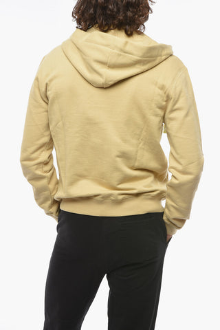 Zip-up Hoodie Sweatshirt with Logo Patch