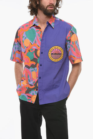 Short-sleeve LABILI Shirt with Multicolored Print