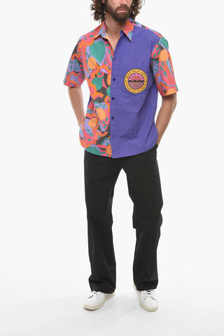 Short-sleeve LABILI Shirt with Multicolored Print