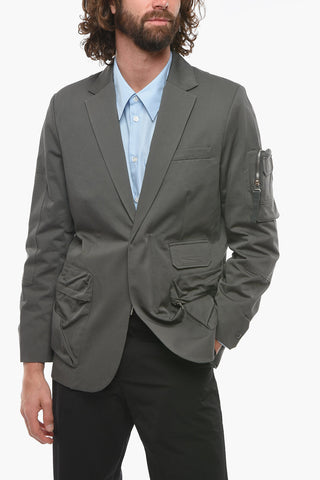 Blazer Utility in Cotone con Spacco Posteriore