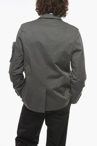 Blazer Utility in Cotone con Spacco Posteriore
