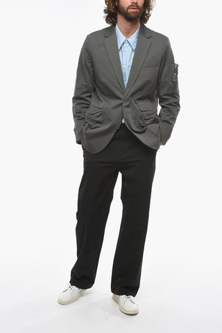 Blazer Utility in Cotone con Spacco Posteriore