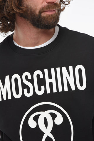 COUTURE! Crew-neck Sweatshirt with Contrasting Logo Print