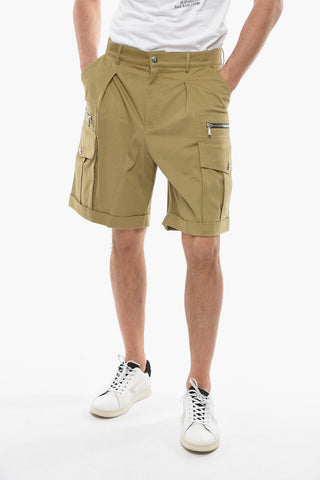 Pleat-front Multipocket Shorts