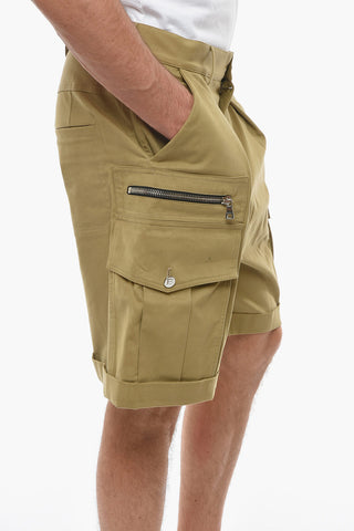 Pleat-front Multipocket Shorts