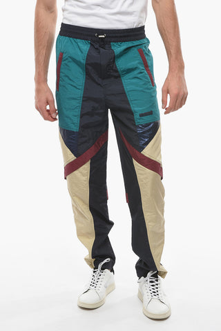 Drawstringed Multicolored MACKEN Joggers with Rubber Logo Patch
