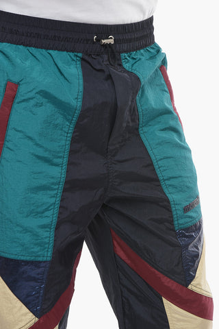 Drawstringed Multicolored MACKEN Joggers with Rubber Logo Patch