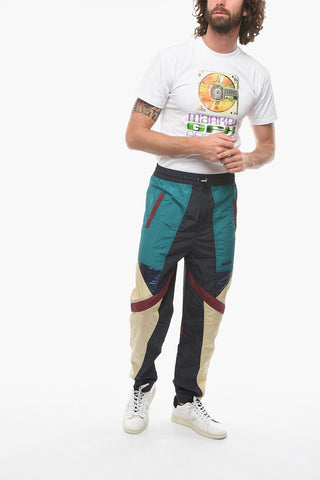 Drawstringed Multicolored MACKEN Joggers with Rubber Logo Patch