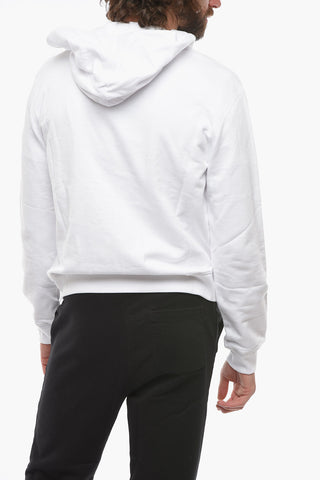 Felpa Hoodie Zip Up con Logo Patch