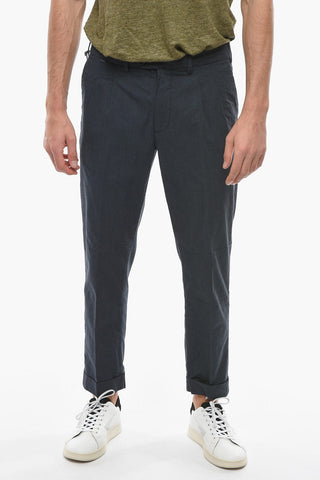 Single-pleated BRERA Stretch Cotton Pants