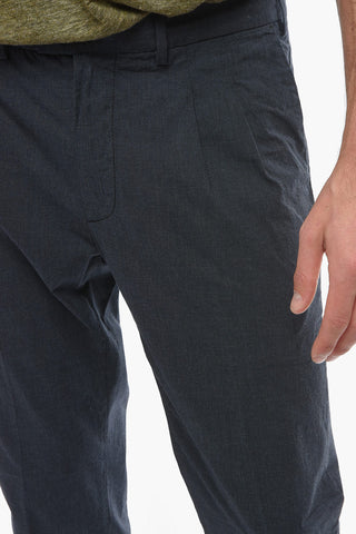 Single-pleated BRERA Stretch Cotton Pants