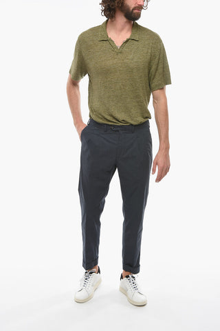 Single-pleated BRERA Stretch Cotton Pants