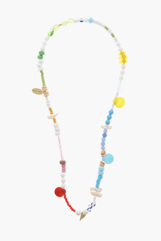 Crewneck Necklace wirth Multicolored Glass Bleads