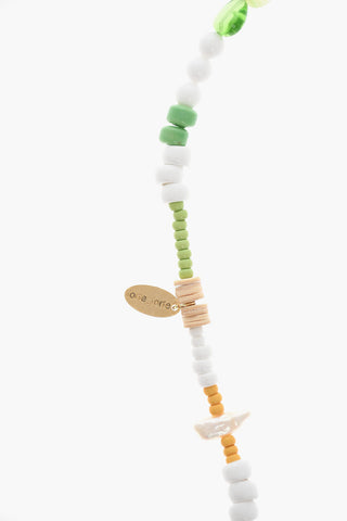 Crewneck Necklace wirth Multicolored Glass Bleads
