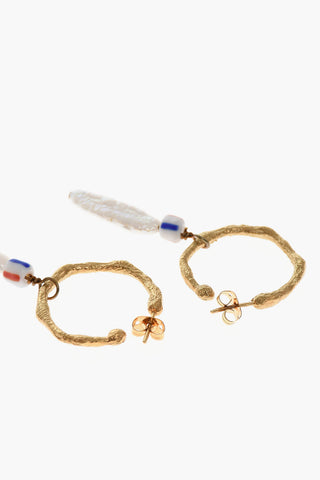 Pendant Pearl Earrings with Butterfly Closure