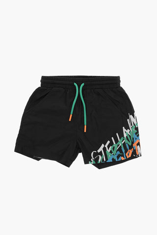 Costume Da Bagno Boxer Sport con Stampa