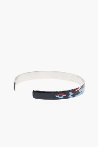 Open Bangle Bracelet with Multicolored Pattern