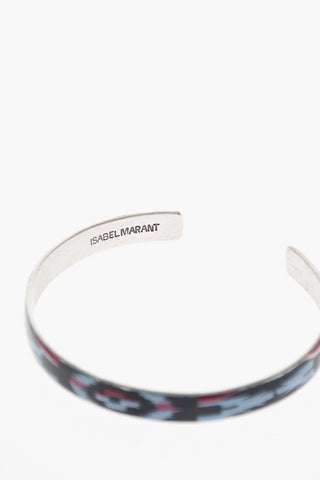 Open Bangle Bracelet with Multicolored Pattern