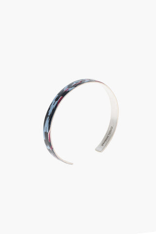 Open Bangle Bracelet with Multicolored Pattern