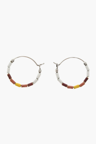 COLOR STRIPE Earrings with Clasp Closure