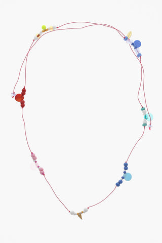 Multi-stand Necklace with Multicolored Beads Application