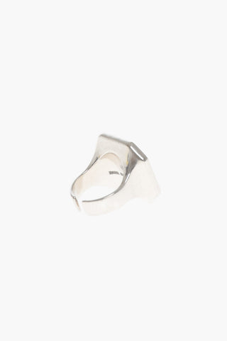 Silver-tone Ring with Stone