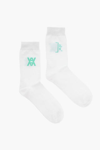 Elasticated Long Socks with Logo Print