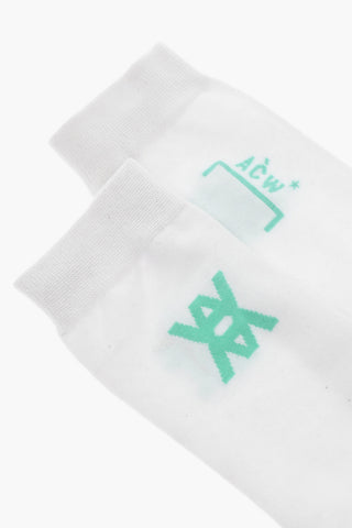 Elasticated Long Socks with Logo Print