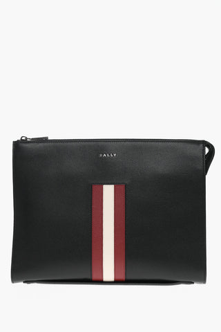 Saffiano Leather Barrel Bag with Contrast Band