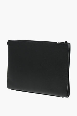 Saffiano Leather Barrel Bag with Contrast Band