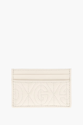 Leather Card Holder with Embroidered Logo