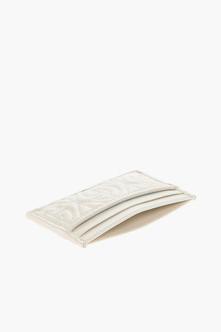 Leather Card Holder with Embroidered Logo