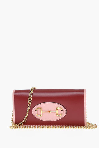 Leather HORSEBIT 1995 Wallet with Removable Chain Shoulder Strap