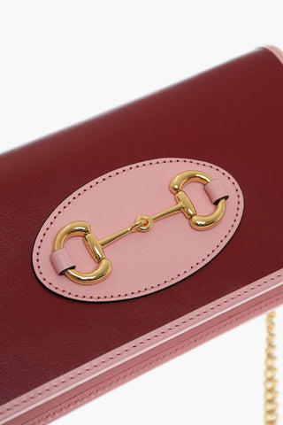Leather HORSEBIT 1995 Wallet with Removable Chain Shoulder Strap