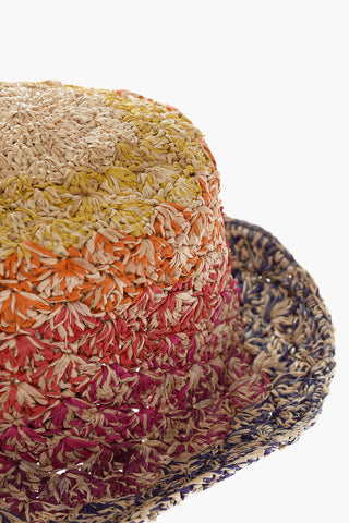 Multicolor Rafia Hat
