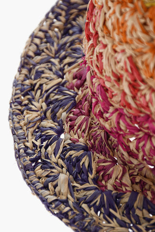 Multicolor Rafia Hat