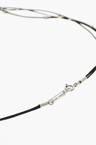 Multi-Strand AIMABLE Necklace with Buffalo Horn Pendants