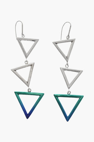 Maxi Earrings with Triangle Pendants