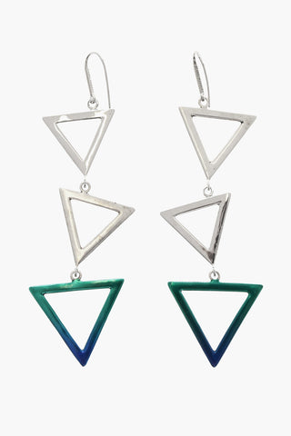 Maxi Earrings with Triangle Pendants