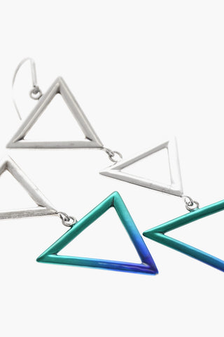 Maxi Earrings with Triangle Pendants