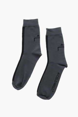Cotton Blend Socks with Embroidered Logo