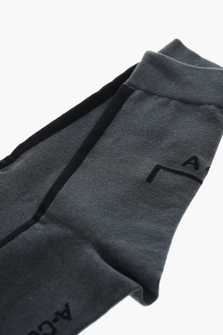 Cotton Blend Socks with Embroidered Logo