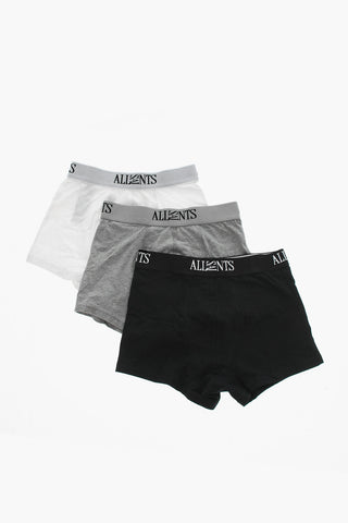 Set 3 Pairs of Stretch Cotton Boxer with Logoed Elastic Band