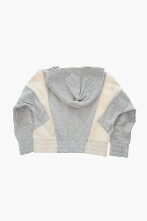 Kapuzensweatshirt aus gebürsteter Baumwolle mit Reißverschluss
