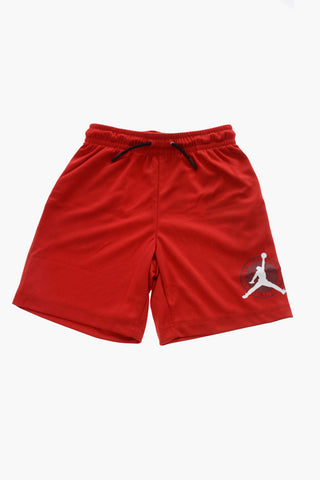 AIR JORDAN Solid Color Shorts with Contrasting Print