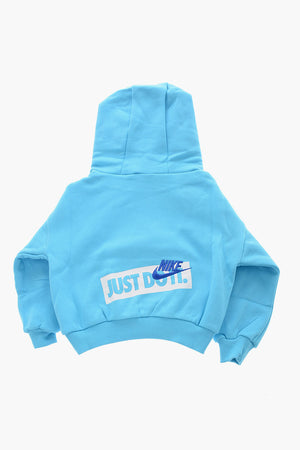 Einfarbiger Hoodie aus Baumwollfrottee