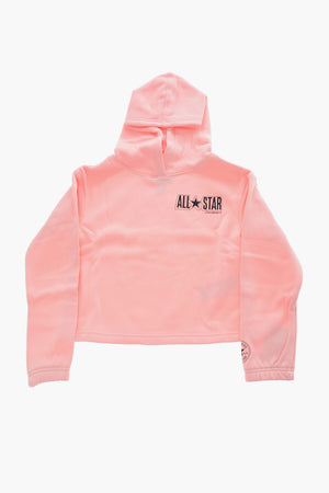 ALL STAR Solid-Color Hoodie with Printed Logo