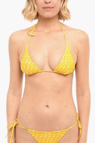 Monogram-printed Bikini Bra