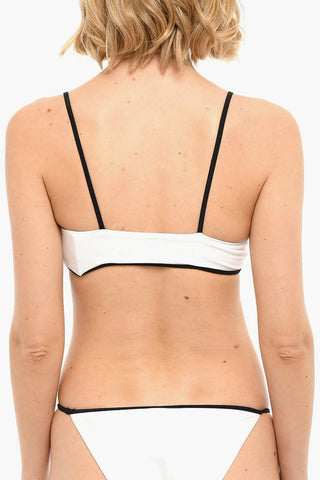 BEACHWEAR Bikini Bra with Logo Print