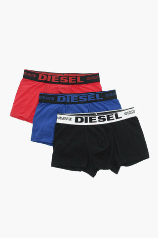 Set 3 Boxer in Misto Cotone con Banda Elastica Logata